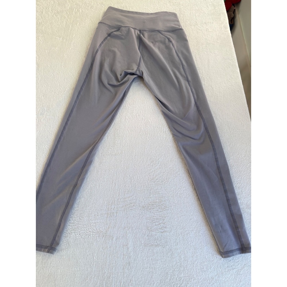 Light Purple/Gray High Waisted Athletic Yoga Leggings Womens XS Solid Stretch - Picture 5 of 6